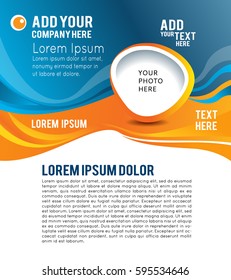 Abstract background with wave - brochure design or flyer