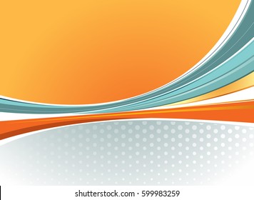 Abstract background with wave - brochure design or flyer