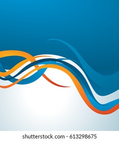 Abstract background with wave - brochure design or flyer