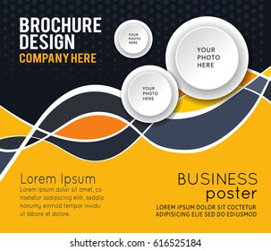 Abstract background with wave - brochure design or flyer