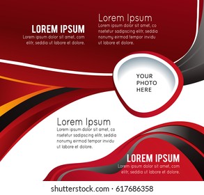 Abstract background with wave - brochure design or flyer