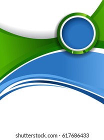 Abstract background with wave - brochure design or flyer