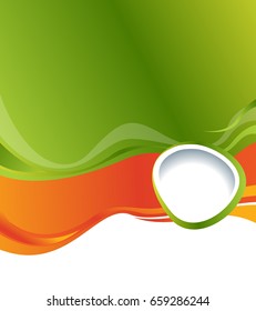 Abstract background with wave - brochure design or flyer