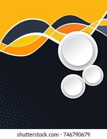 Abstract background with wave - brochure design or flyer