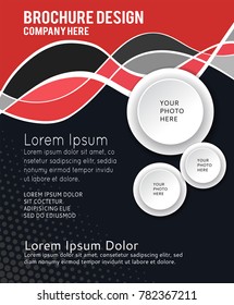 Abstract background with wave - brochure design or flyer