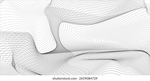 Abstract background with wave and curve line. Curve wave seamless pattern. 