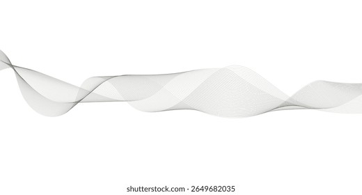 Abstract background with a wave curve lines. Frequency sound wave line and technology concept background.	