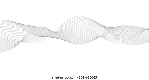 Abstract background with a wave curve lines. Frequency sound wave line and technology concept background.	