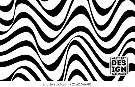 abstract background wave design black and white Vector illustration