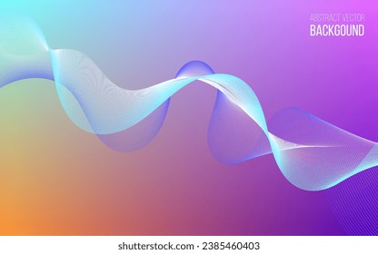 Abstract background with wave design element. Vector illustration