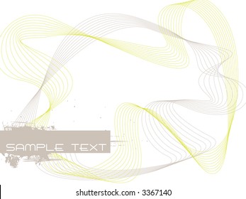 abstract background wave design in green and gray