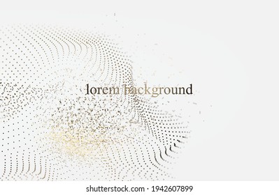 Resumen de fondo con oleada de puntos.Ecualizador para la música, mostrando ondas de sonido con ondas de música, concepto de ecualizador de fondo de música.Ilustración vectorial