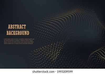 Abstract background with wave of dots.Equalizer for music, showing sound waves with music waves, music background equalizer concept.Vector illustration