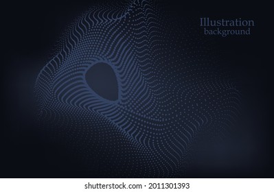 Abstract background with wave of dots.Equalizer for music, showing sound waves with music waves, music background equalizer concept.Vector illustration