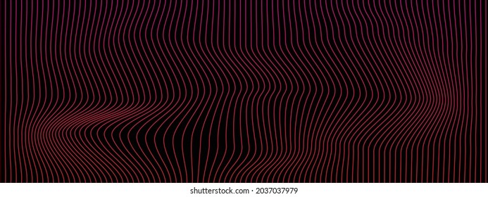 Abstract background Wave effect of red and pink lines