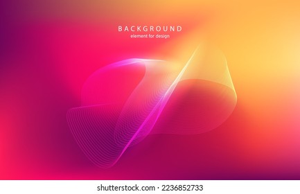 Antecedentes abstractos. Elemento Wave para el diseño. Ecualizador de pista de frecuencia digital. Arte de líneas estilizadas. Onda brillante colorida con líneas creadas con herramienta de mezcla. Banda suave de la línea ondulada curva. Vector.