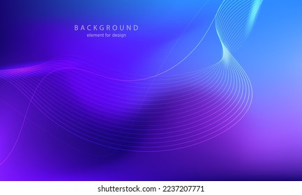 Abstract background. Wave element for design. Digital frequency track equalizer. Stylized line art. Colorful shiny wave with lines created using blend tool. Curved wavy line smooth stripe. Vector.