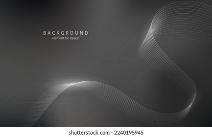 Abstract background. Wave element for design. Digital frequency track equalizer. Stylized line art. Colorful shiny wave with lines created using blend tool. Curved wavy line smooth stripe. Vector.