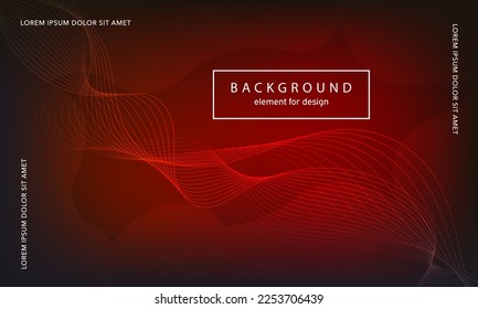 Abstract background. Wave element for design poster. Digital frequency track equalizer. Stylized line art. Colorful shiny wave lines created using blend tool. Curved wavy line smooth stripe. Vector.