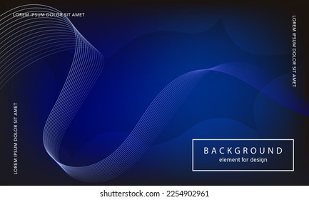 Abstract background. Wave element for design poster. Digital frequency track equalizer. Stylized line art. Colorful shiny wave lines created using blend tool. Curved wavy line smooth stripe. Vector.