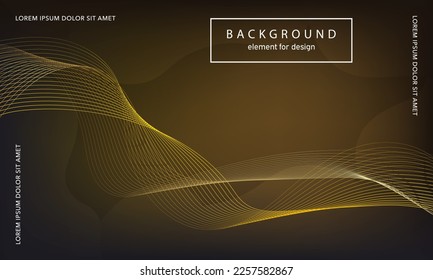 Abstract background. Wave element for design poster. Digital frequency track equalizer. Stylized line art. Colorful shiny wave lines created using blend tool. Curved wavy line smooth stripe. Vector.