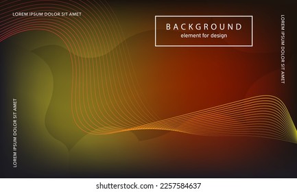 Abstract background. Wave element for design poster. Digital frequency track equalizer. Stylized line art. Colorful shiny wave lines created using blend tool. Curved wavy line smooth stripe. Vector.