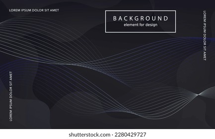 Abstract background. Wave element for design poster. Digital frequency track equalizer. Stylized art. Colorful shiny gradient lines created using blend tool. Curved wavy line smooth stripe. Vector.