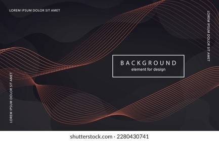 Abstract background. Wave element for design poster. Digital frequency track equalizer. Stylized art. Colorful shiny gradient lines created using blend tool. Curved wavy line smooth stripe. Vector.