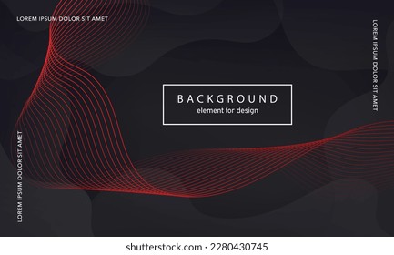 Abstract background. Wave element for design poster. Digital frequency track equalizer. Stylized art. Colorful shiny gradient lines created using blend tool. Curved wavy line smooth stripe. Vector.