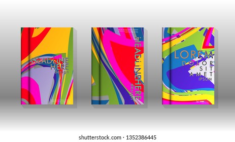 abstract background with wave elements. book cover design concept. Futuristic business layout. Digital poster template. Vector Design - eps10