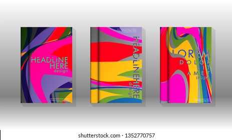 abstract background with wave elements. book cover design concept. Futuristic business layout. Digital poster template. Vector Design - eps10