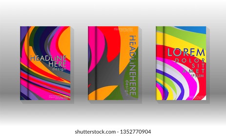 abstract background with wave elements. book cover design concept. Futuristic business layout. Digital poster template. Vector Design - eps10