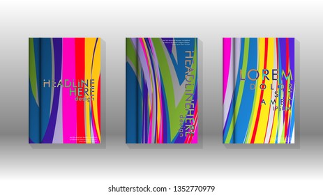 abstract background with wave elements. book cover design concept. Futuristic business layout. Digital poster template. Vector Design - eps10