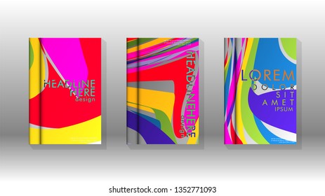 abstract background with wave elements. book cover design concept. Futuristic business layout. Digital poster template. Vector Design - eps10