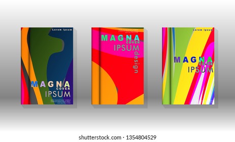 abstract background with wave elements. book cover design concept. Futuristic business layout. Digital poster template. Vector Design - eps10