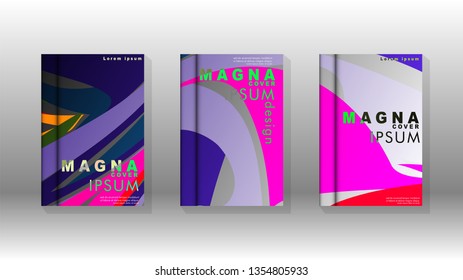 abstract background with wave elements. book cover design concept. Futuristic business layout. Digital poster template. Vector Design - eps10