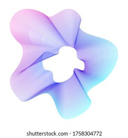 Abstract background with wave. Flowing colorful dynamic lines. Vector illustration.