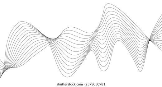 Abstract background with wave of flowing lines, digital futuristic illustration design element in concept of music, party, technology, modern, wallpaper, business card, banner, flyers, b
