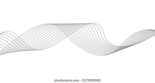 Abstract background with wave of flowing lines, digital futuristic illustration design element in concept of music, party, technology, modern, wallpaper, business card, banner, flyers, b
