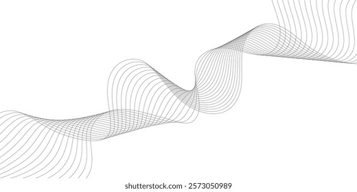 Abstract background with wave of flowing lines, digital futuristic illustration design element in concept of music, party, technology, modern, wallpaper, business card, banner, flyers, b
