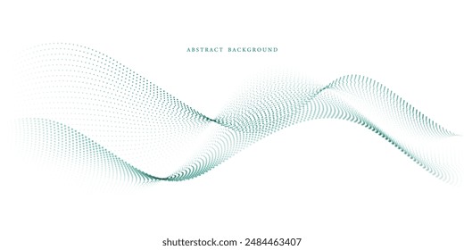 Abstract background, wave, flowing particles. modern vector illustration