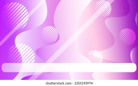 Abstract Background With Wave Gradient Shape, Line, Circle, Space for Text. For Business Presentation Wallpaper, Flyer, Cover. Vector Illustration with Color Gradient