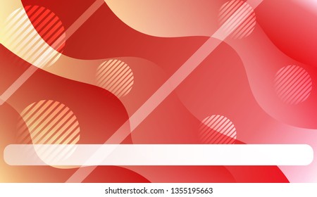 Abstract Background With Wave Gradient Shape, Line, Circle, Space for Text. For Business Presentation Wallpaper, Flyer, Cover. Vector Illustration with Color Gradient
