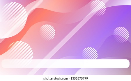 Abstract Background With Wave Gradient Shape, Line, Circle, Space for Text.. For Template Cell Phone Backgrounds. Vector Illustration with Color Gradient
