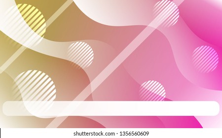 Abstract Background With Wave Gradient Shape, Line, Circle, Space for Text.. For Template Cell Phone Backgrounds. Vector Illustration with Color Gradient