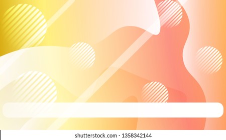 Abstract Background With Wave Gradient Shape, Line, Circle, Space for Text. For Business Presentation Wallpaper, Flyer, Cover. Vector Illustration with Color Gradient