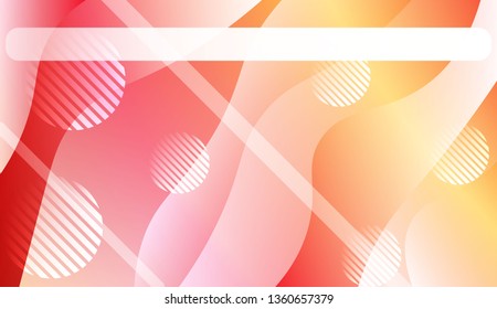 Abstract Background With Wave Gradient Shape, Line, Circle, Space for Text. For Business Presentation Wallpaper, Flyer, Cover. Vector Illustration with Color Gradient