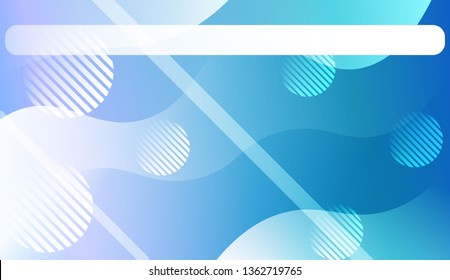 Abstract Background With Wave Gradient Shape, Line, Circle, Space for Text. For Business Presentation Wallpaper, Flyer, Cover. Vector Illustration with Color Gradient