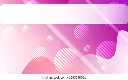 Abstract Background With Wave Gradient Shape, Line, Circle, Space for Text. For Business Presentation Wallpaper, Flyer, Cover. Vector Illustration with Color Gradient
