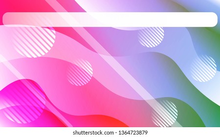 Abstract Background With Wave Gradient Shape, Line, Circle, Space for Text. For Your Design Landing Page Wallpapers Presentation. Vector Illustration with Color Gradient